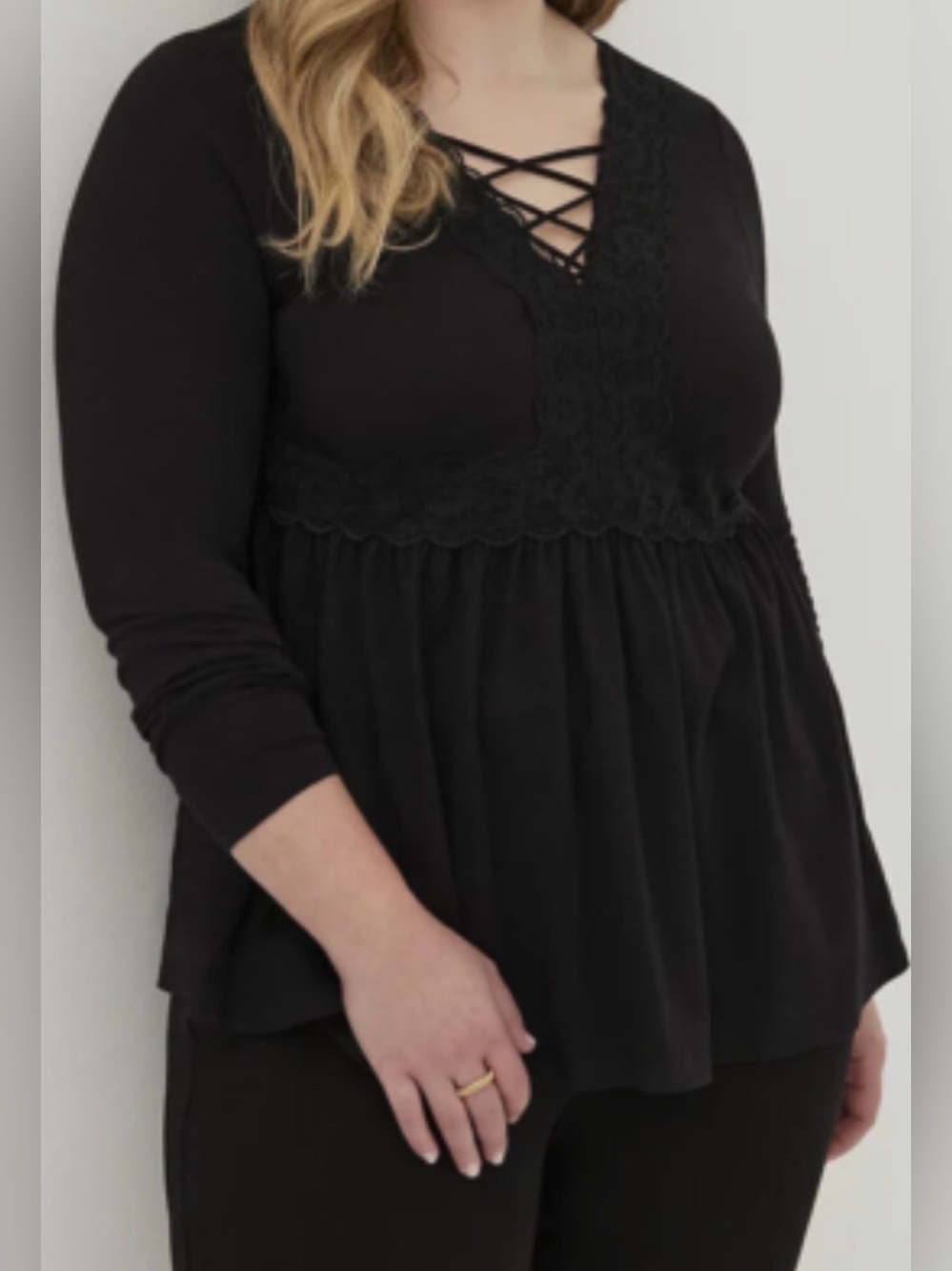 Torrid lace long sleeve blouse top goth emo whimsigoth witchy fall autumn 2X